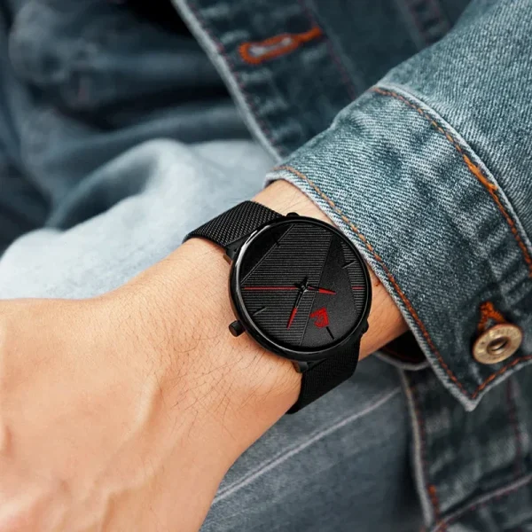 Minimalist Men Fashion Ultra-thin Quartz Wristwatch