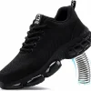 Steel Toe Work Shoes for Men Women Comfortable Lightweight Black Safety