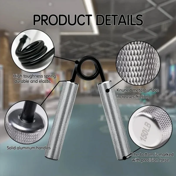 100-350LBS Alloy Hand Grips Fitness Gripper Adjustable Finger Heavy Exerciser