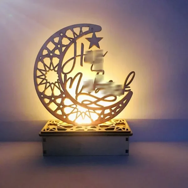 Eid Mubarak Party Wooden Lamp Pendant Ornament