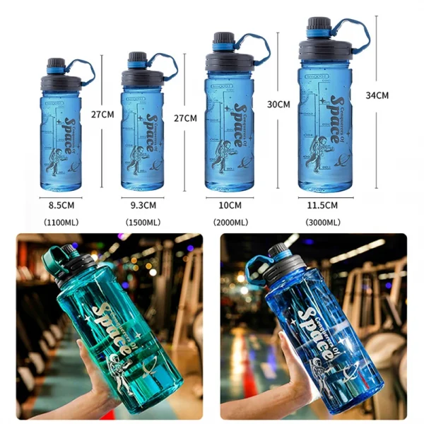 1.5L 2L 3L Large Capacity Sports Water Bottle Outdoor
