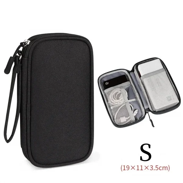 Large Size Travel Cable Organizer Bag Storage Pouch Carry Case Portable Waterproof Storage Bags for Cable Cord and Electronics