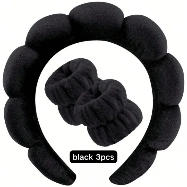 Sponge Spa Headband and Wristband Set