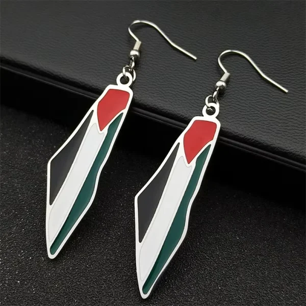 Arabic  Palestine Map necklace