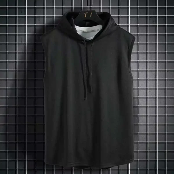 Men Sleeveless Hooded Summer Vest