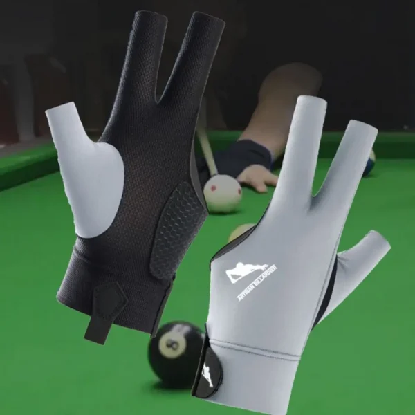 Left Right Hand Snooker Glove New Anti-slip Three Fingers Training Glove Elastic
