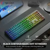V108 Pro Bluetooth Keyboard  Wired&Wirel 2.4G Full Layout RGB Backlit Low Noise for Office gaming Membrane Keyboard