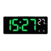 Electronic Clock Voice Control Digital Alarm Clock Temperature Desktop Table Clock Night Mode 12/24H LED Clock Watch Desk
