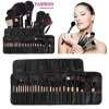 32 PCS Makeup Brush Set with Black Leather Bag