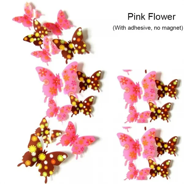 12PCS PVC 3D Butterfly Wall Decor Cute Butterflies