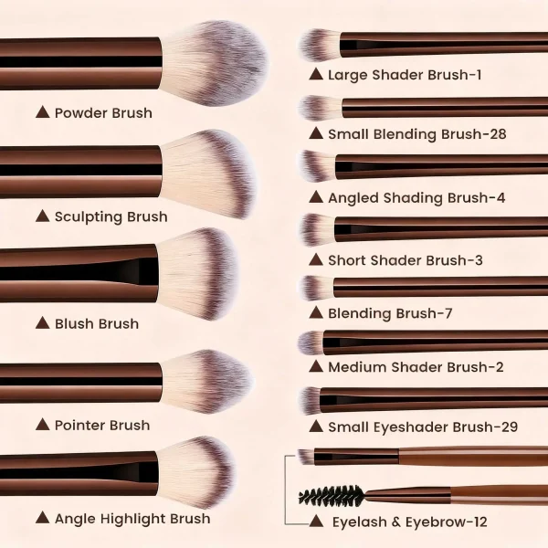 Makeup Brush Set, 13pcs/set Cosmetic Brushes Kit