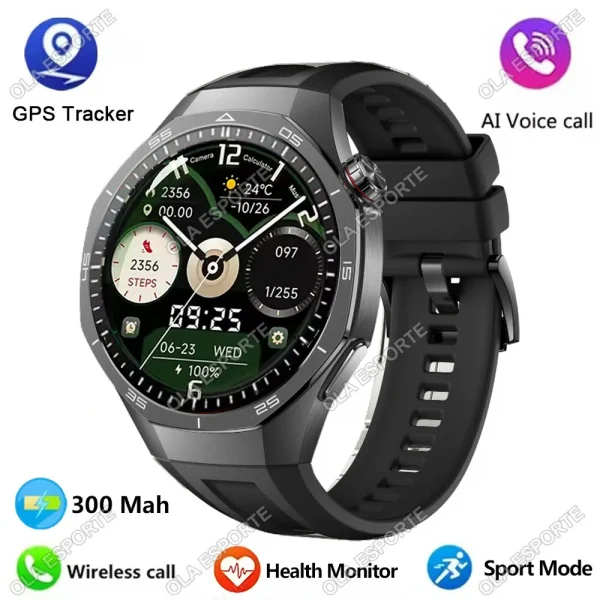 Android iOS Smart Watch Men HD AMOLED Screen GPS