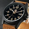 Men Fashion Quartz Wristwatch Leather Strap