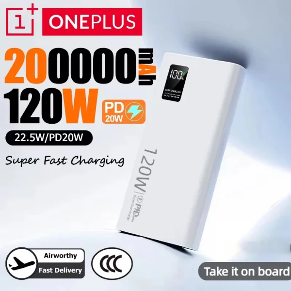 120W Fast Charging 200000mAh CCC Certification High Capacity Power Bank