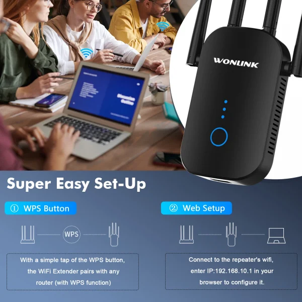 WiFi Repeater 1200Mbps Signal Booster