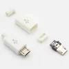 10pcs Micro USB 5PIN Welding Connectors  Socket 4 in 1 White Black