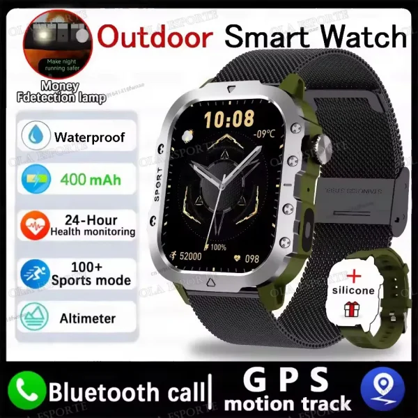 New SmartWatch Men For Women Militray Outdoor GPS Track Sport Watches