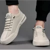Men Casual Leather Sneakers Breathable Sports Shoes