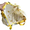 Large Foldable Shopping Bag Reusable Eco Bag Grocery Package Beach Toy Storage Bags Shoulder Cat Lemon Printing Pouch Tote Pouch