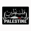 Palestine Map With Arabic Calligraphy Poster Metal