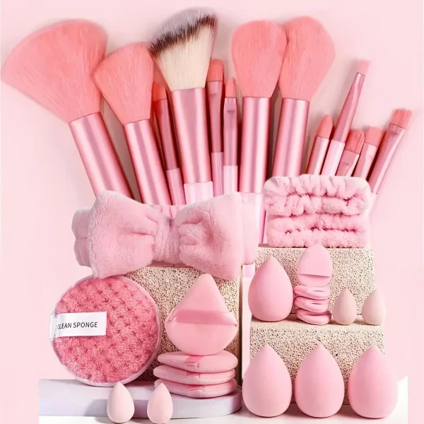 33Pcs Complete Makeup Brush and Tool Set