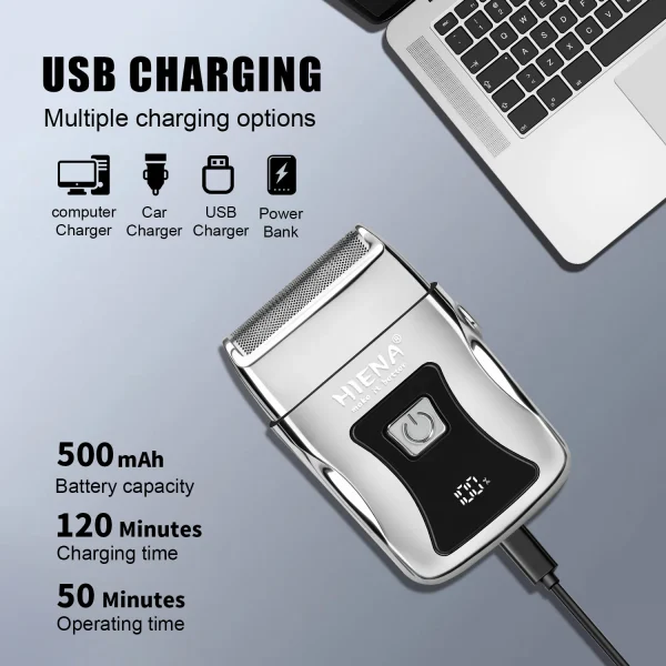 Cordless Beard Trimmer Rechargeable Electric Shaver