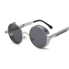 Round Gothic Steampunk Metal Frame Sunglasses