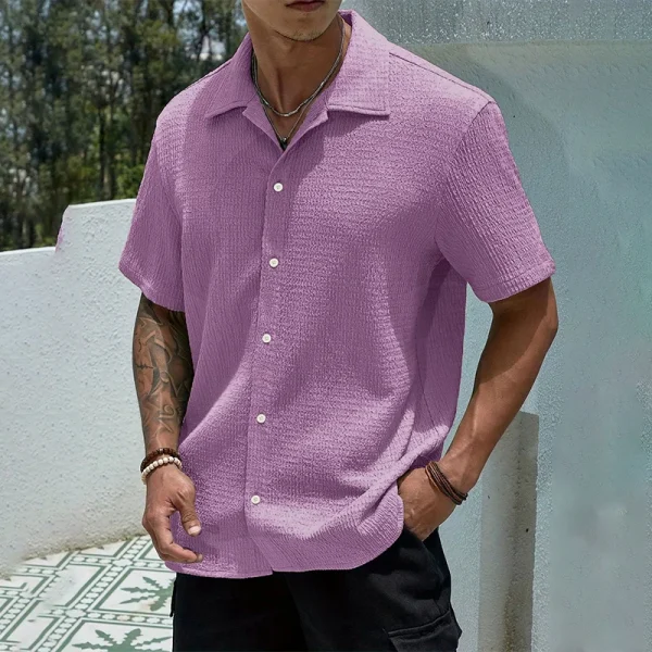 Men Short Sleeve Casual Summer Shirt