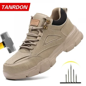 Safety Shoes Men Steel Toe Work Shoes Anti-smash