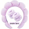 Sponge Spa Headband and Wristband Set