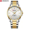 Men Stainless Steel Calendar Quartz Wristwatch