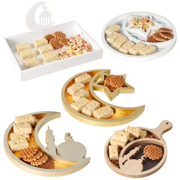 Eid Mubarak Wooden Tray Ramadan Decoration