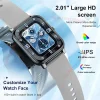 2026 Smart Watch Android IOS Phone 2.01 Inch Color Screen Bluetooth Answer Call Fitness Watches Tracker Smartwatch Women Men New