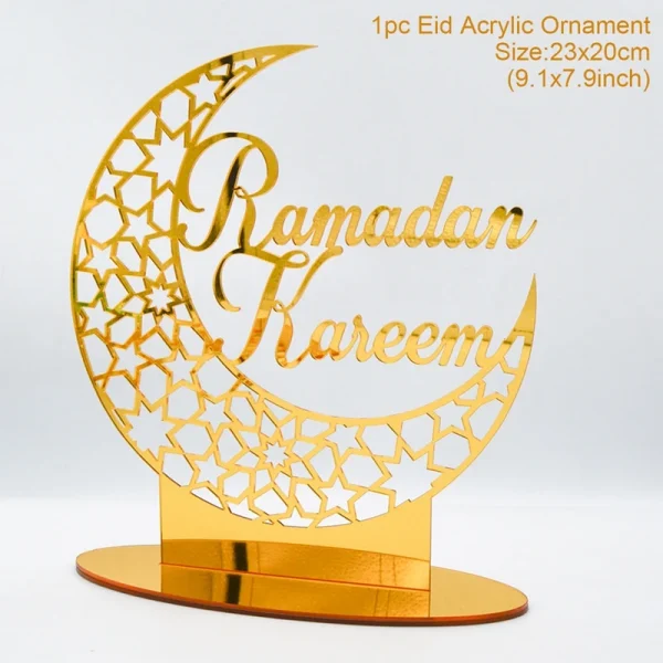 Eid Acrylic Ornament Mubarak Party Decor
