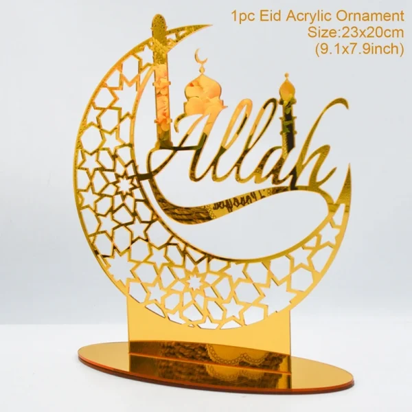 Eid Acrylic Ornament Mubarak Party Decor