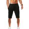 Men's Cotton Linen Casual Pants Male Shorts Pants Breathable