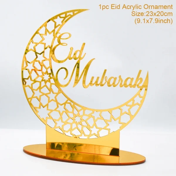 Eid Acrylic Ornament Mubarak Party Decor