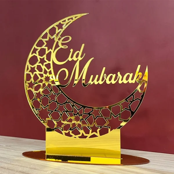 Eid Acrylic Ornament Mubarak Party Decor