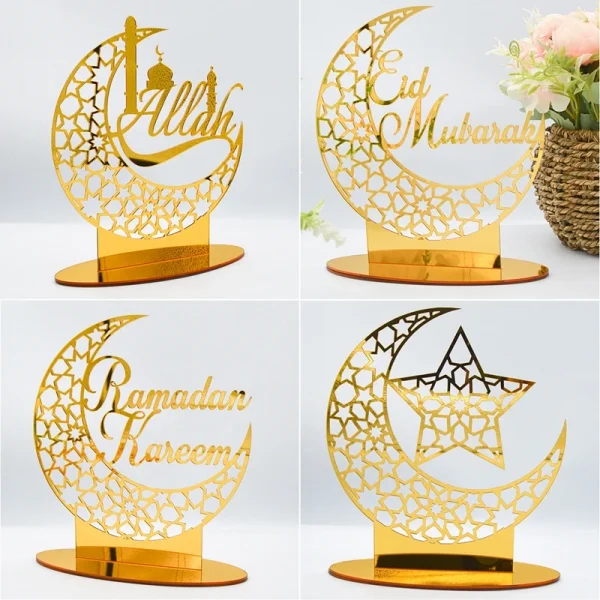 Eid Acrylic Ornament Mubarak Party Decor